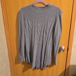 Kim Rogers Gray Cable Knit Sweater